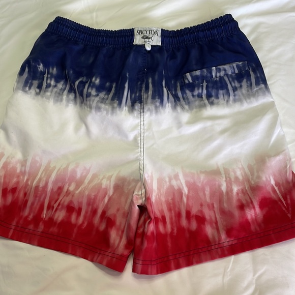 Spicy Tuna Red White & Blue Swim Trunks - Medium - Picture 5 of 6